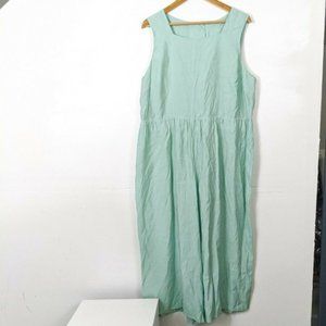 ASOS Blue NWT Button Back Cutout Jumpsuit Wide Crop Leg Size 14